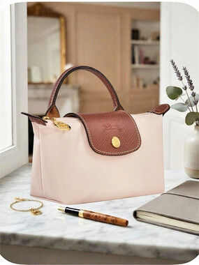 Longchamp Bag in Beige/off white & Brown NWT